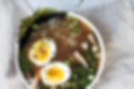 a lovely spinach and egg and curried ramen broth - asian fusion