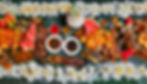 A festive Filipino boodle fight featuring rice, watermelon, grilled meats, seafood, coconut, and sauces on banana leaves. Vibrant and inviting.