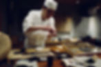 Japanese chef at work in the restaurant